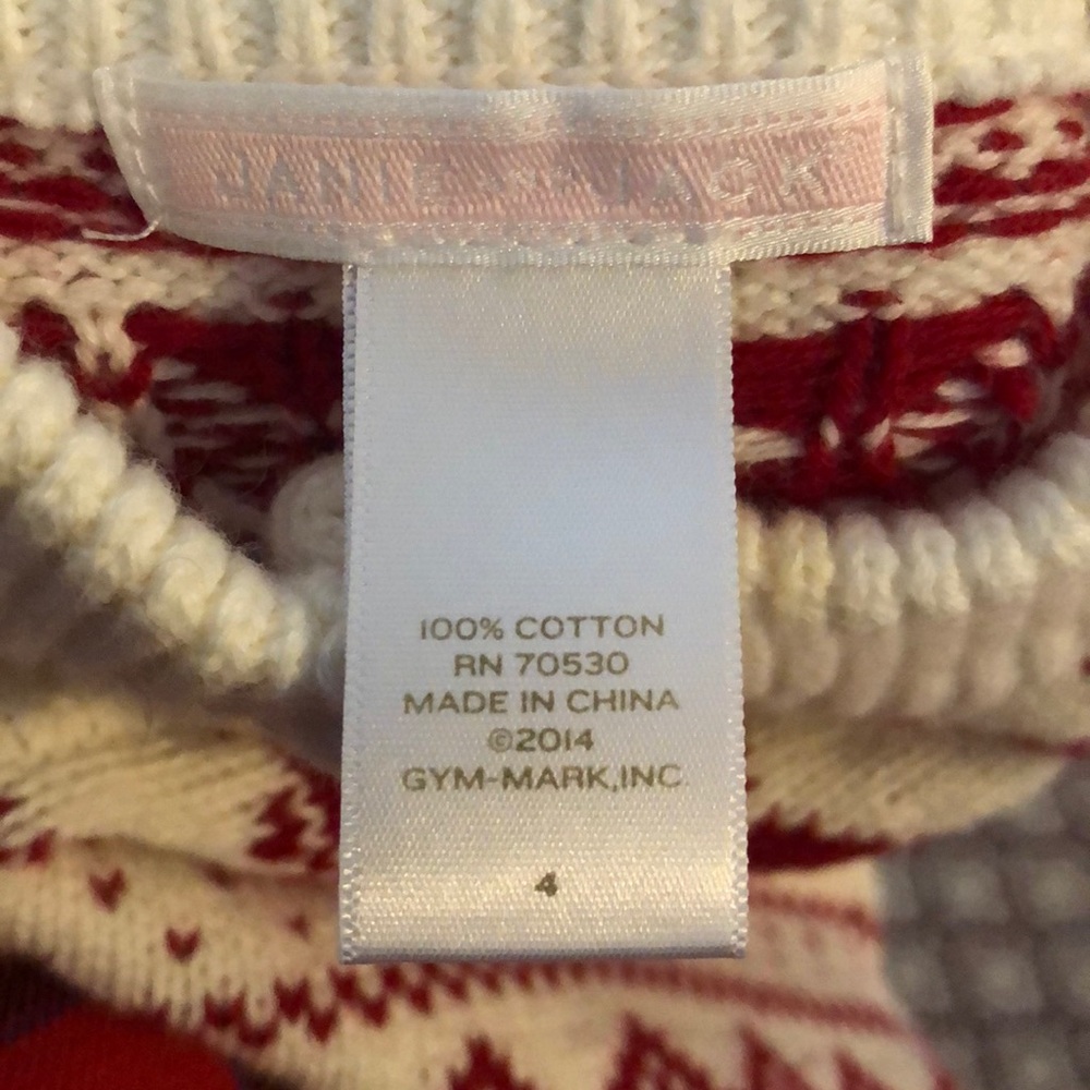 Girls Janie and Jack Xmas Style sweater.